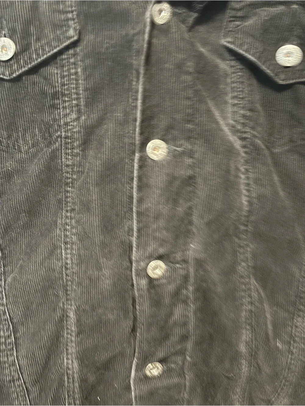 Nautica Men’s Black corduroy jacket with hood liner size medium